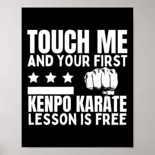 Kenpo Karate les voor gratis coach Funny American Poster