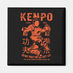 Kenpo Karate Martial Arts  Retro Style Dist Magneet