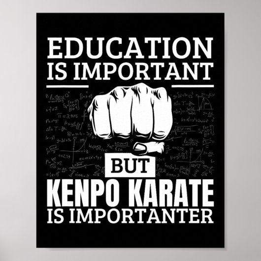 Kenpo karate onderwijs is belangrijk grappig Ameri Poster (Voorkant)