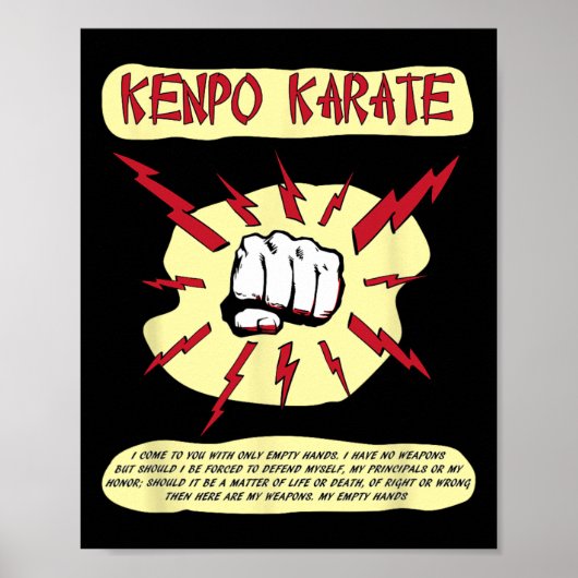 Kenpo Karate Self Defence Martial Arts Poster (Voorkant)