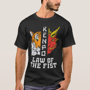 Kenpo Wet van Vuist Tijger Draak Kempo Karate Mann T-shirt