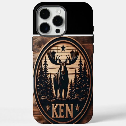 Ken's Moose Wood-teken Case-Mate iPhone Case (Achterkant)