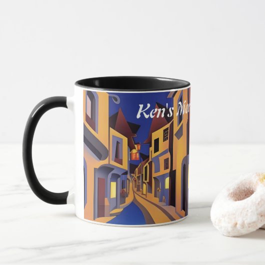 Ken's Morning Cafeïne Gepersonaliseerde Mok (Met donut)