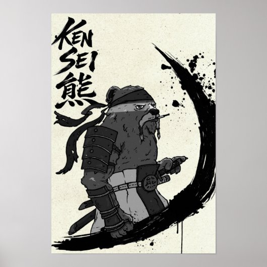 Kensei Bear Scroll II Poster (Voorkant)
