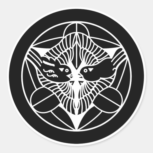 Kenshin Uesugi (H) Ronde Sticker (Voorkant)
