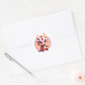 Kensi Baby Draak Ronde Sticker (Envelop)
