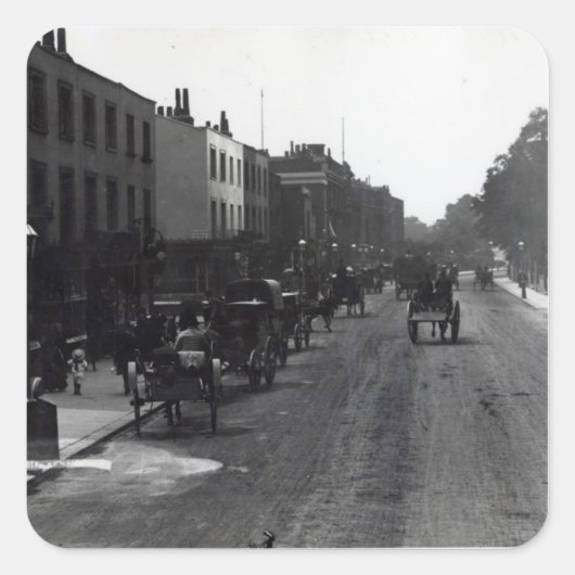 Kensington High Street, Londen Vierkante Sticker (Voorkant)