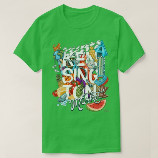 Kensington-markt T-shirt (Design voorkant)