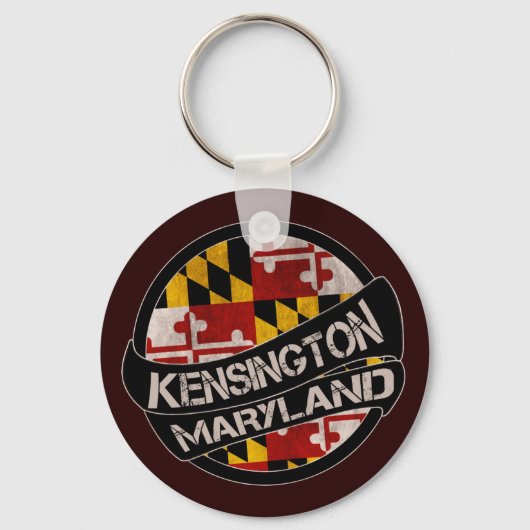 Kensington Maryland vlag sleutelhanger (Voorkant)