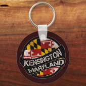Kensington Maryland vlag sleutelhanger (Voorkant)