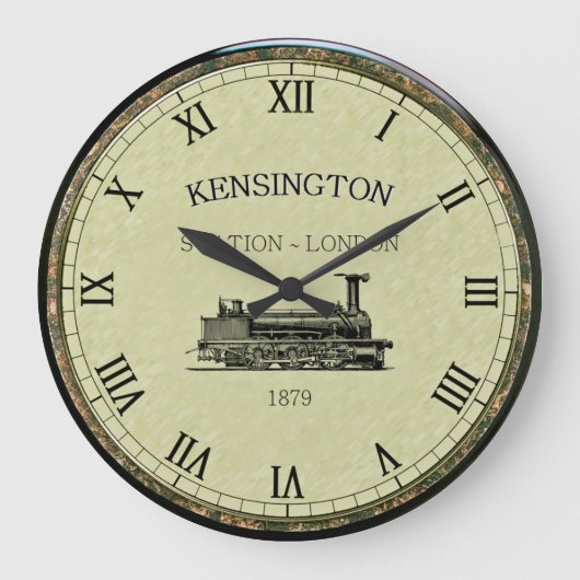 Kensington Station ~ Steam Engine ~ London England Grote Klok (Voorkant)