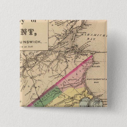 Kent Co, NB Vierkante Button 5,1 Cm (Voorkant)