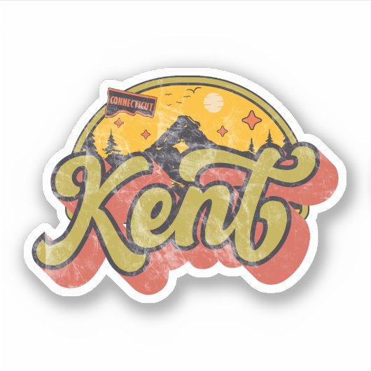 Kent, Connecticut Sticker (Voorkant)