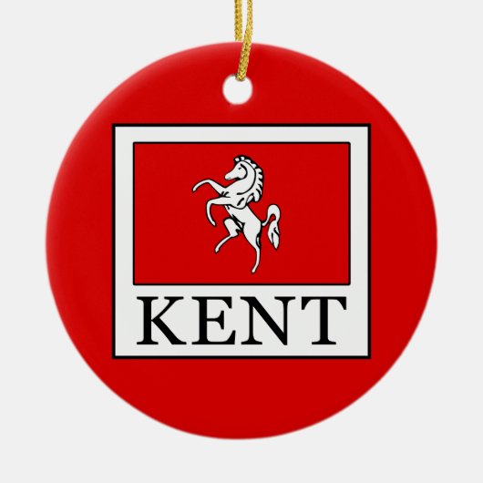 Kent County Engeland Keramisch Ornament (Voorkant)