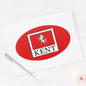 Kent County England Ovale Sticker (Envelop)