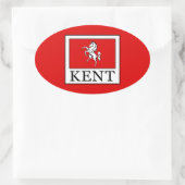 Kent County England Ovale Sticker (Tas)