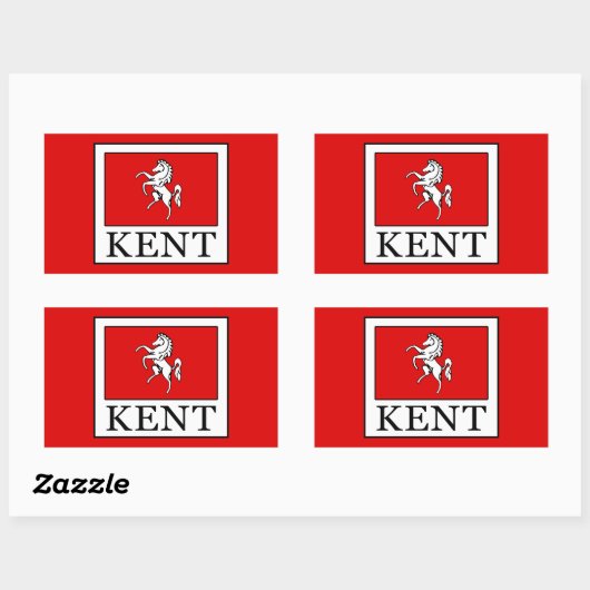 Kent County England Rechthoekige Sticker (Vel)