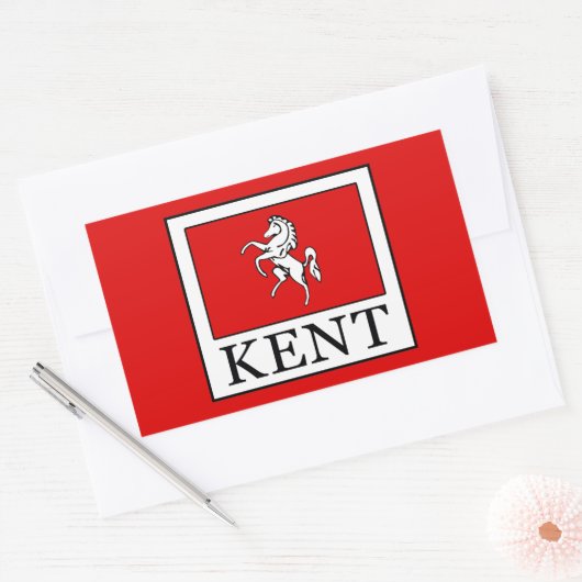 Kent County England Rechthoekige Sticker (Envelop)