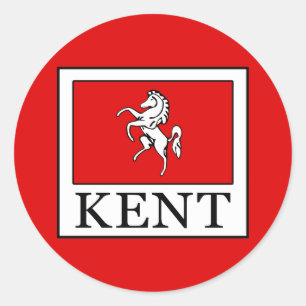 Kent County England Ronde Sticker