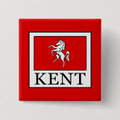 Kent County England Vierkante Button 5,1 Cm (Voorkant)