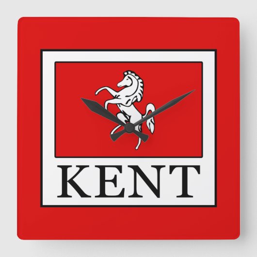 Kent County England Vierkante Klok (Voorkant)