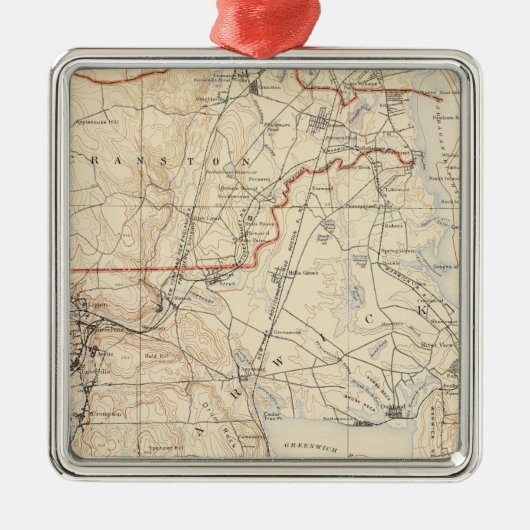 Kent County, Rhode Island Metalen Ornament (Voorkant)