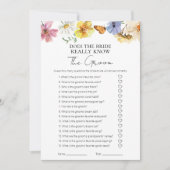 Kent de bruid echt de bruidegom spel Kaart (Voorkant)