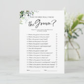 Kent de bruid echt het bruidegom spel kaart (Staand voorkant)