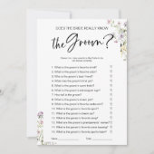 Kent de bruid echt het bruidegom spel kaart (Voorkant)