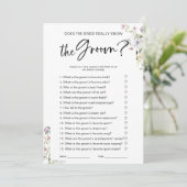 Kent de bruid echt het bruidegom spel kaart (Staand voorkant)