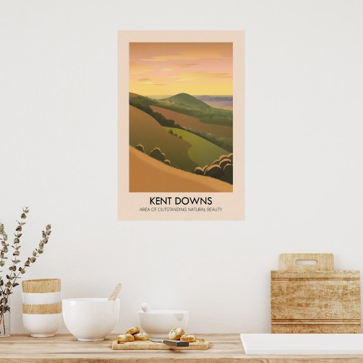 Kent Downs AONB Reisposter Poster (Keuken)