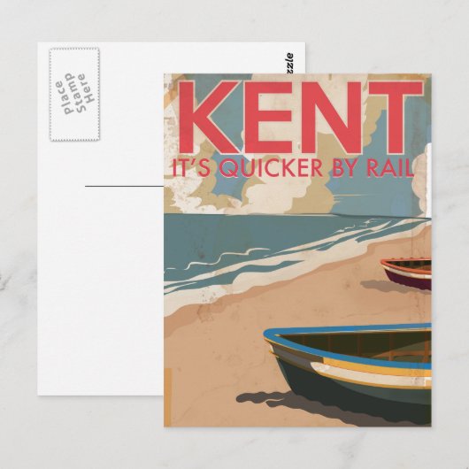 Kent, Engeland, locomotief Briefkaart (Voorkant / Achterkant)
