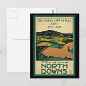 Kent, Engeland, North Downs, Briefkaart (Voorkant / Achterkant)