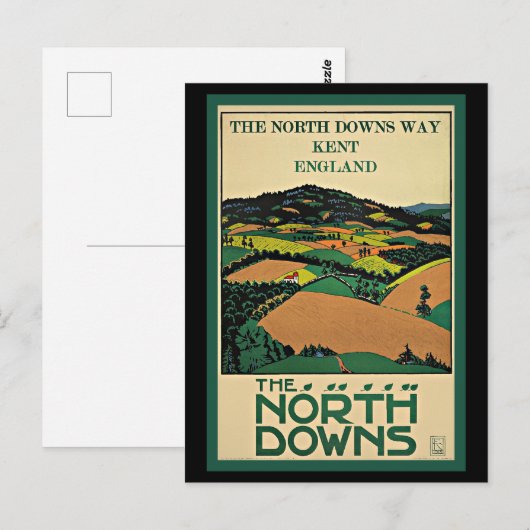 Kent, Engeland, North Downs, Briefkaart (Voorkant / Achterkant)