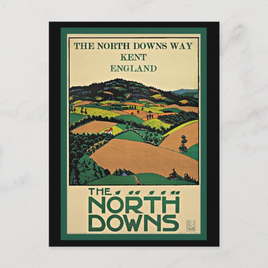 Kent, Engeland, North Downs, Briefkaart (Voorkant)