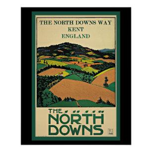 Kent, Engeland, North Downs, Perfect Poster