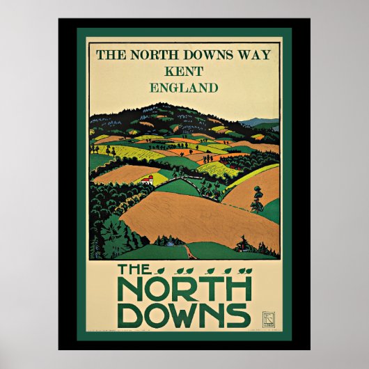 Kent, Engeland, North Downs, Poster (Voorkant)