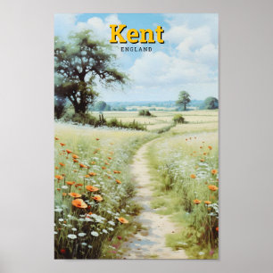 Kent Engeland Vintage Travel Poster