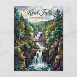 Kent Falls State Park Connecticut Briefkaart