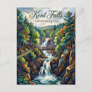 Kent Falls State Park Connecticut Briefkaart