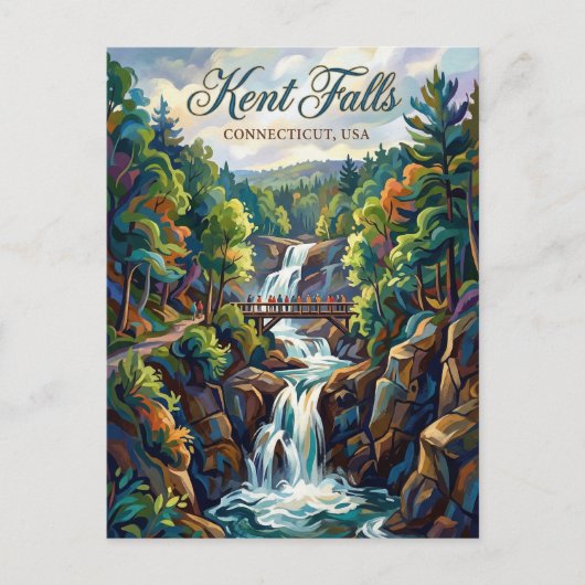 Kent Falls State Park Connecticut Briefkaart (Voorkant)