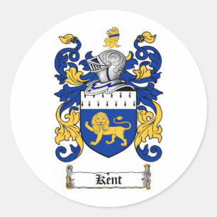 KENT FAMILY CREST - KENT WAPEN RONDE STICKER