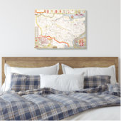 Kent, gegraveerd door Jodocus Hondius Canvas Afdruk (Insitu (Slaapkamer))
