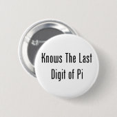 kent het laatste cijfer van PI Ronde Button 5,7 Cm (Voorkant /achterkant)