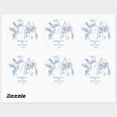 Kent Island Bestemming Bruiloft Elegante kaart Fav Ronde Sticker (Vel)