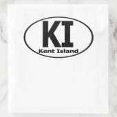 Kent Island Decal (set van 4) Ovale Sticker (Tas)