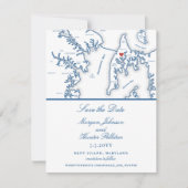 Kent Island Maryland bestemming bruiloft Save The Date (Voorkant)