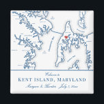 Kent Island Maryland Kaart Bestemming Huwelijksgun Magneet<br><div class="desc">Snel en eenvoudig bestellen! Deze Kent Island MD kaart magneten maken geweldige Kent Island bruiloft gunsten op te nemen in uw Maryland bestemming bruiloft welkomsttassen. Beweeg het hart door te klikken op "Bewerken met ontwerpgereedschap" onder "Personaliseren". Deze elegante Kent Island kaart bruiloft gunst magneet is perfect voor uw Kent Island...</div>