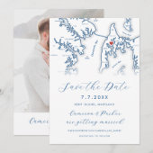 Kent Island Maryland Kaart Marine Blauwe Foto (Voorkant / Achterkant)