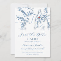 Kent Island Maryland Kaart Marine Blauwe Foto